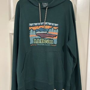 Dark green LLBean XL Hoodie